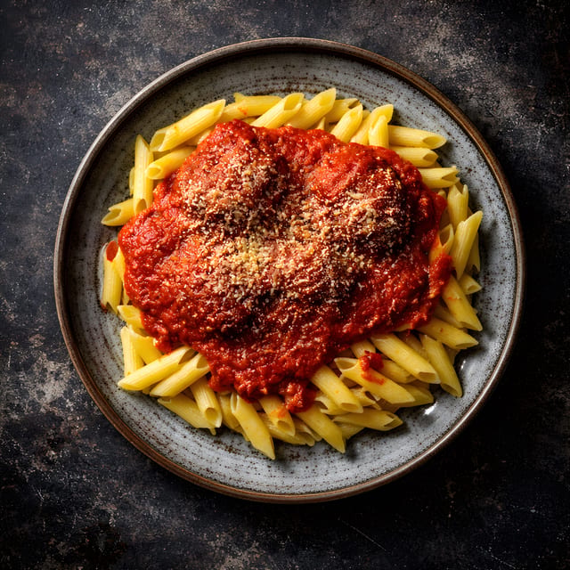 Ziti with Meatballs.